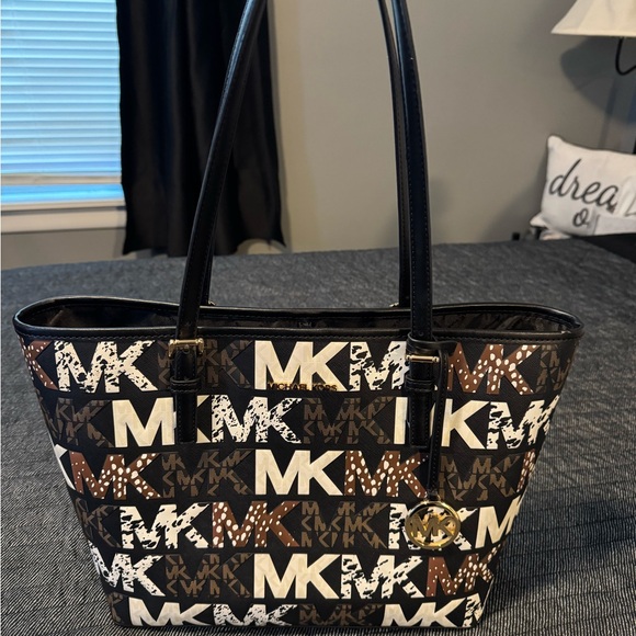 MICHAEL Michael Kors Black and Brown Tote - Picture 1 of 3